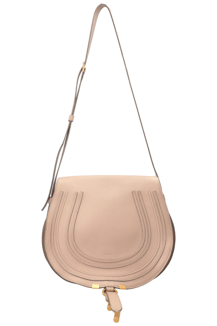 CHLOÉ Marcie Crossbody Bag Leather Grey