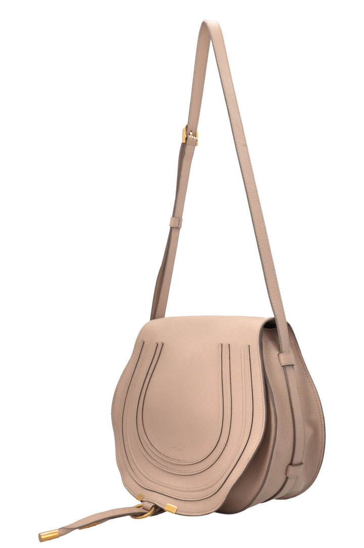 CHLOÉ Marcie Crossbody Bag Leather Grey