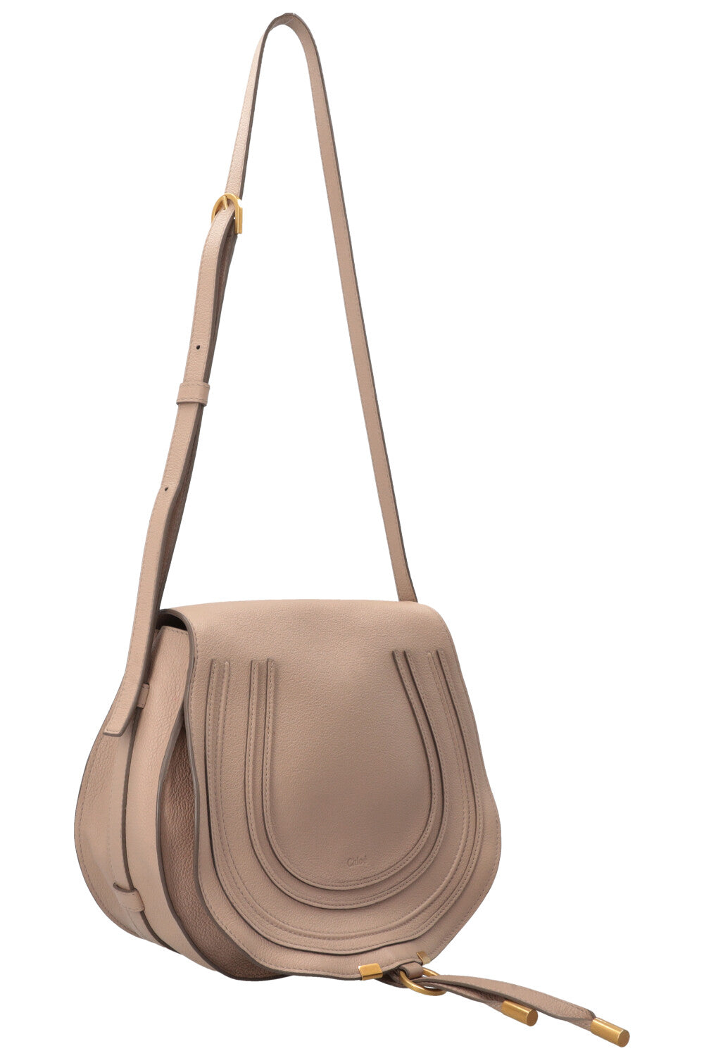 CHLOÉ Marcie Crossbody Bag Leather Grey