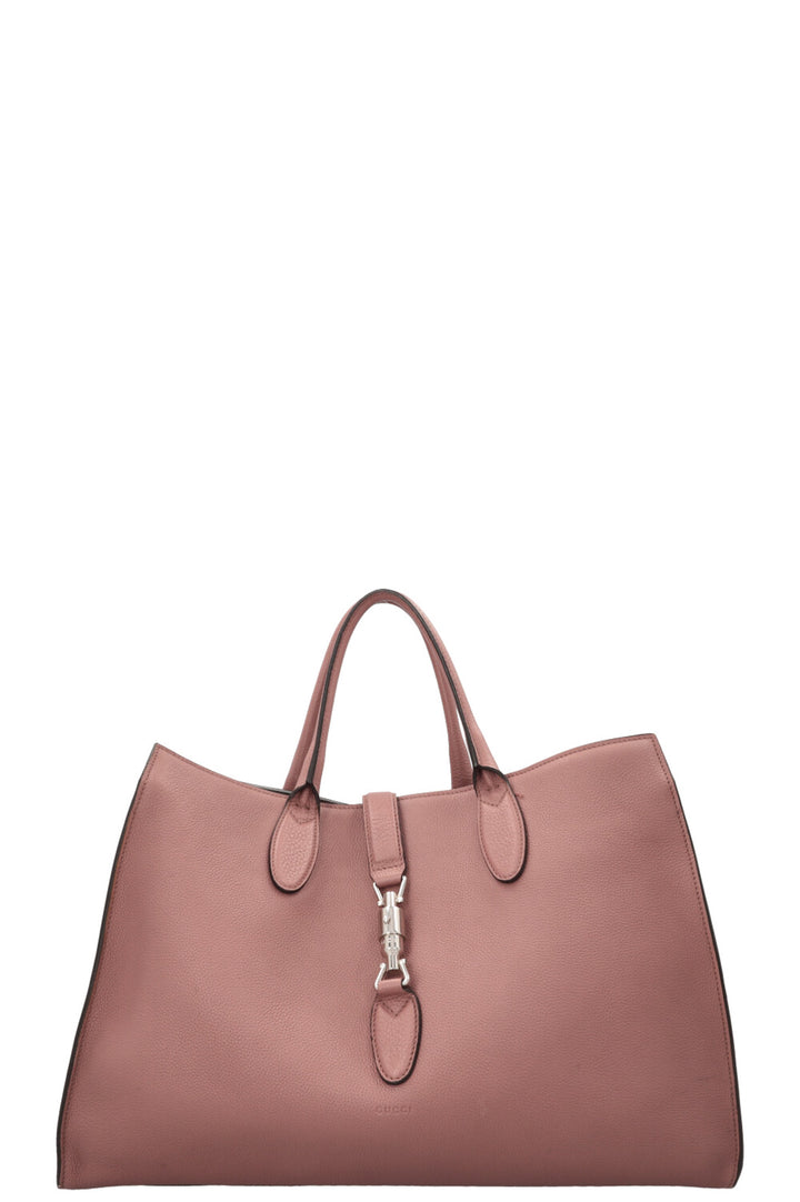 GUCCI Jackie Soft Tote Bag Rose Foncé