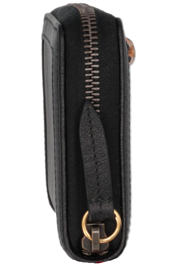 Portefeuille zippé en bambou noir GUCCI