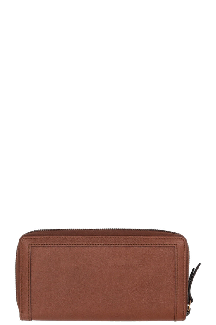 GUCCI Bamboo Zip Wallet Brown