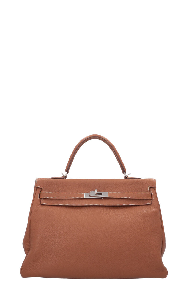 HERMÈS Kelly 35 Retourne Gold Togo