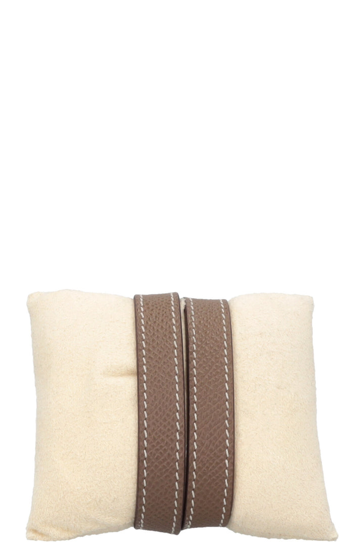 HERMÈS Kelly Double Tour Bracelet Etoupe Epsom