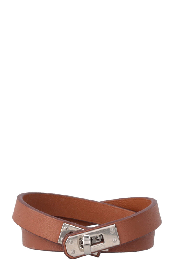 HERMÈS Bracelet Mini Kelly Double Tour Swift Gold