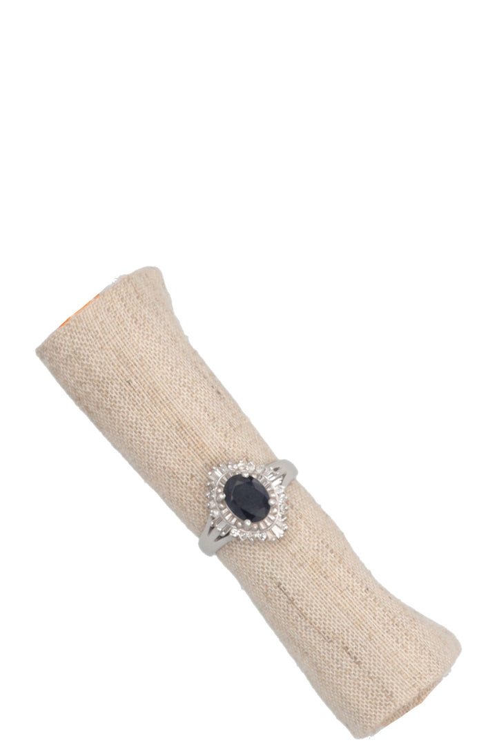 VINTAGE JEWELRY Ring Sapphire Diamond Platinum