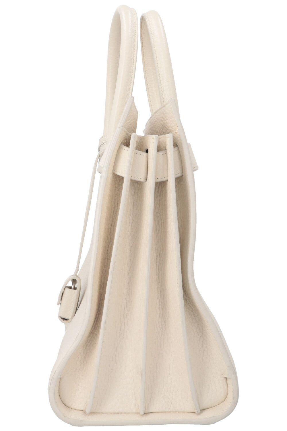 SAINT LAURENT Small Sac De Jour Bag Leather White