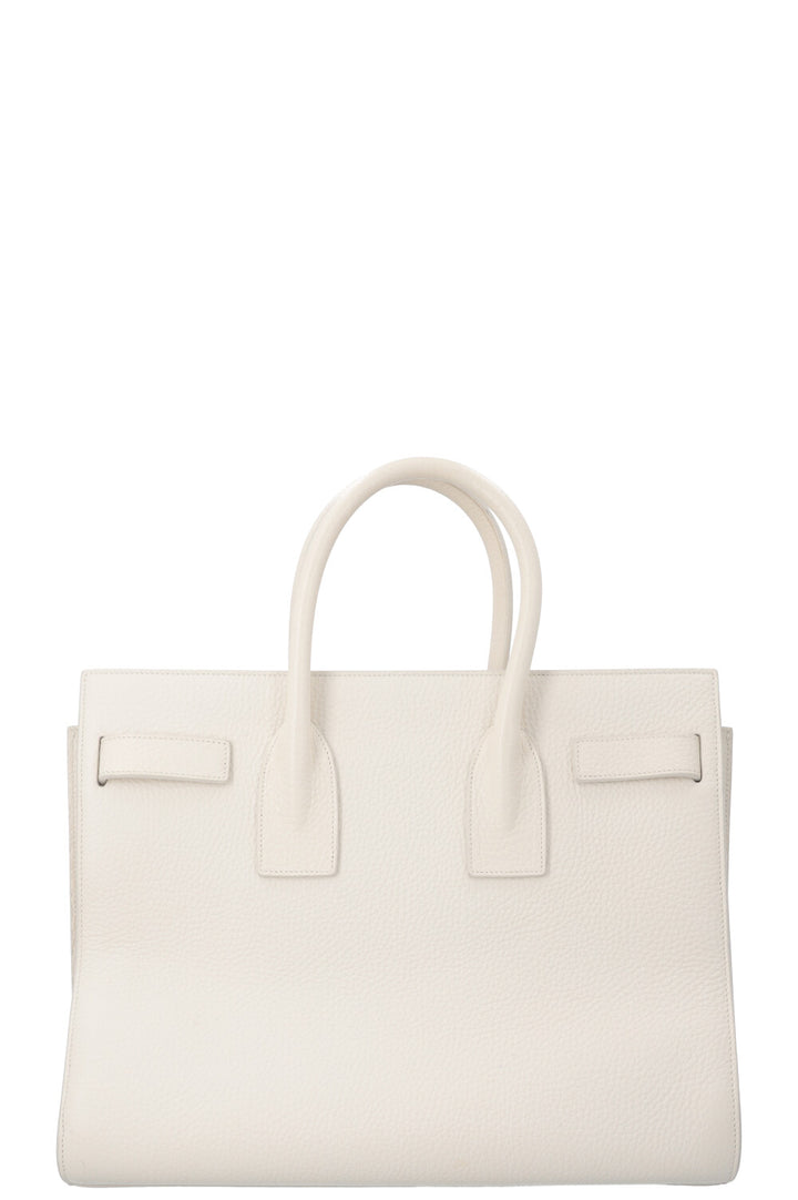 SAINT LAURENT Small Sac De Jour Bag Leather White