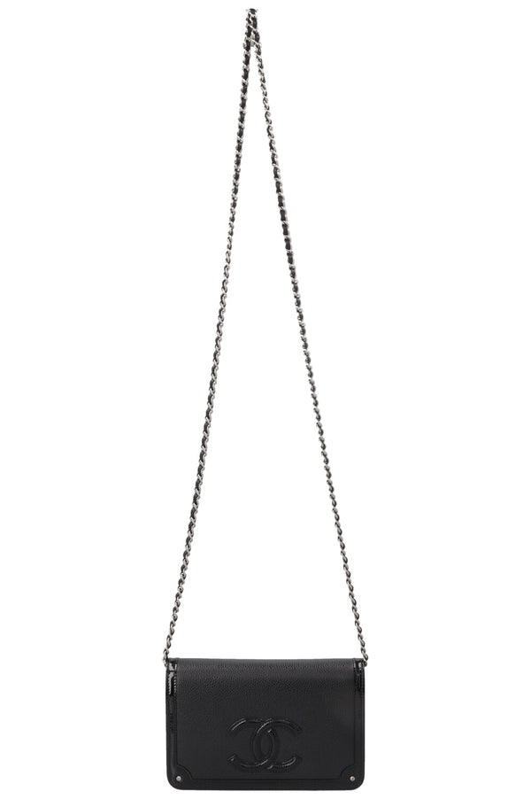CHANEL Coco Mark WOC Caviar Vernis Noir