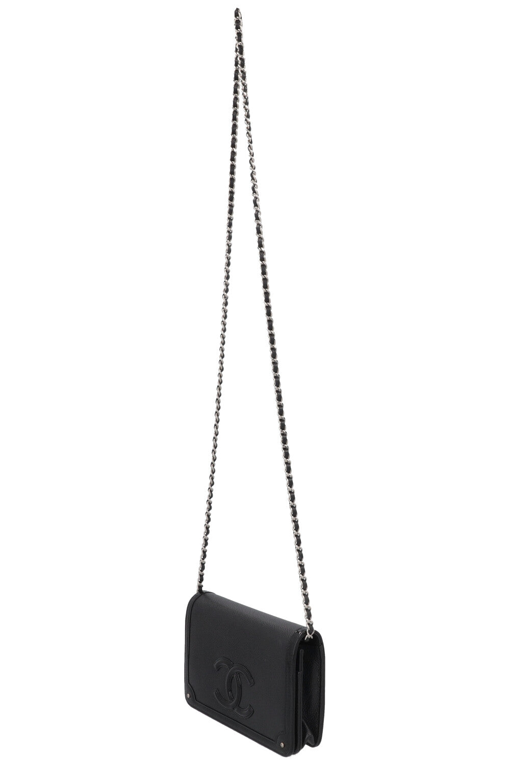 CHANEL Coco Mark WOC Caviar Vernis Noir