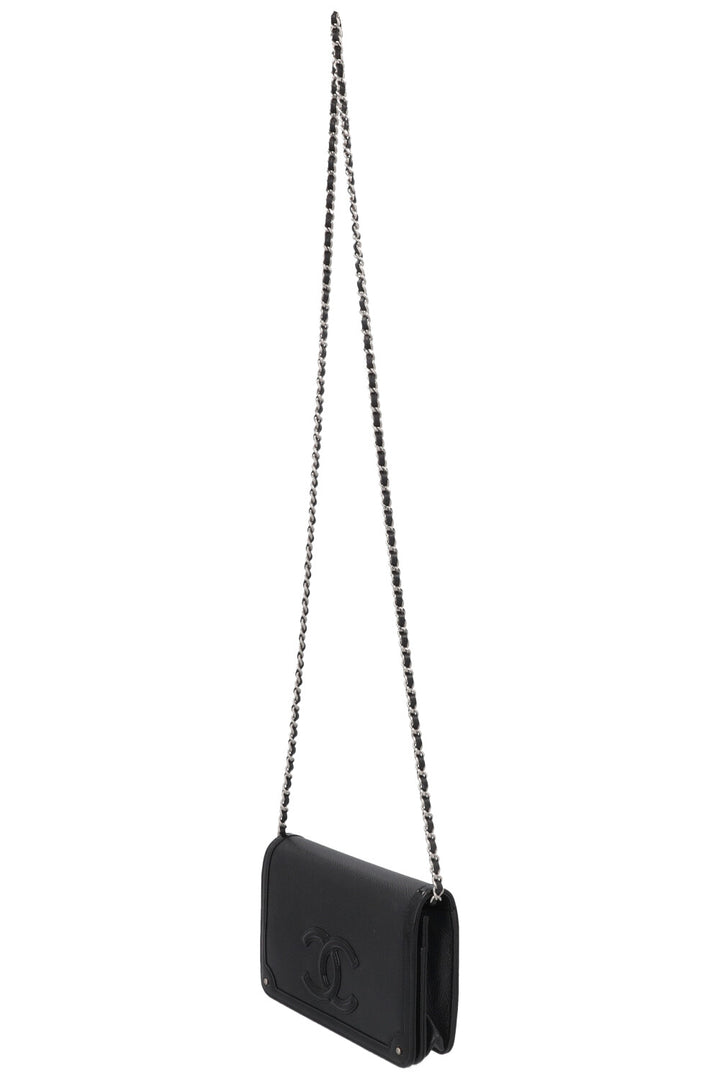 CHANEL Coco Mark WOC Caviar Vernis Noir
