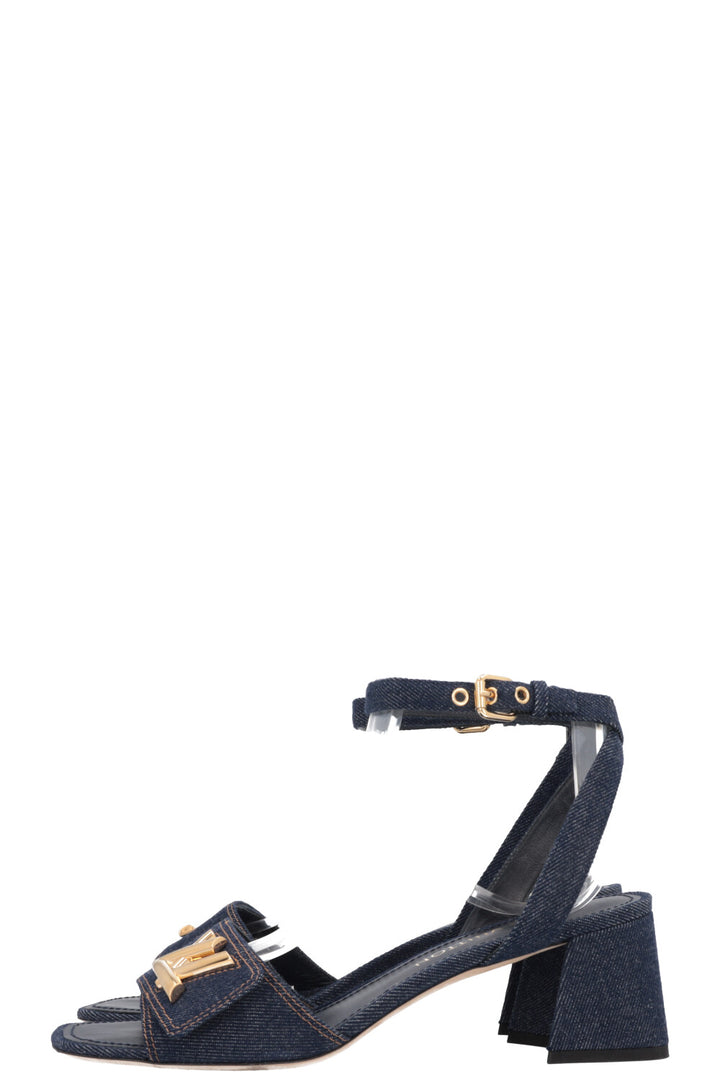 LOUIS VUITTON Shake Sandals Denim Blue