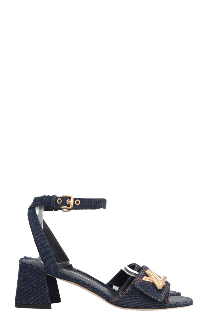 LOUIS VUITTON Shake Sandals Denim Blue