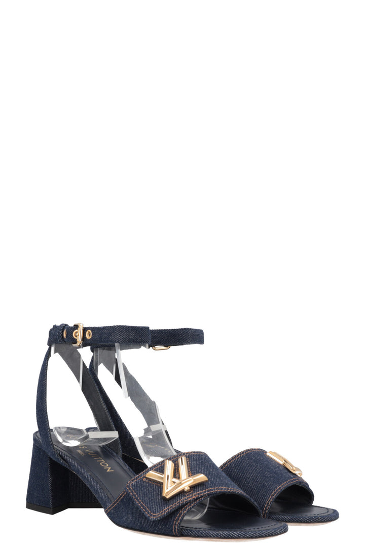 LOUIS VUITTON Shake Sandals Denim Blue
