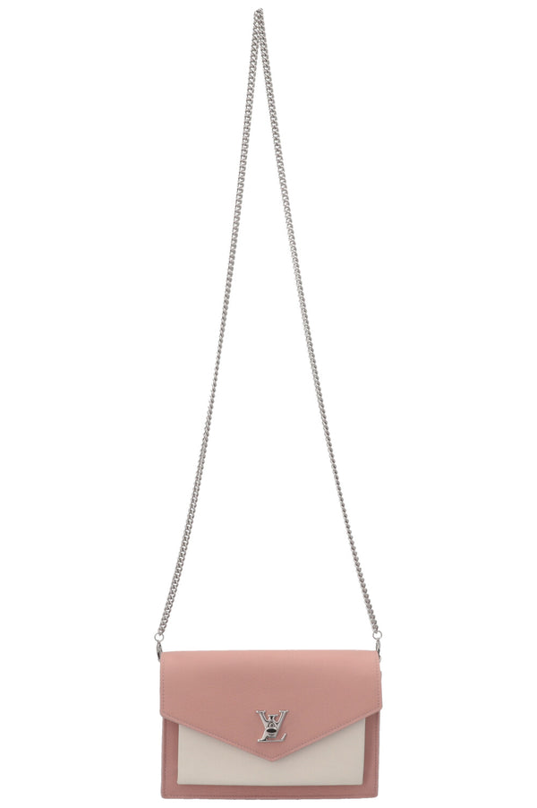LOUIS VUITTON Pochette Mylockme Chain en cuir tricolore