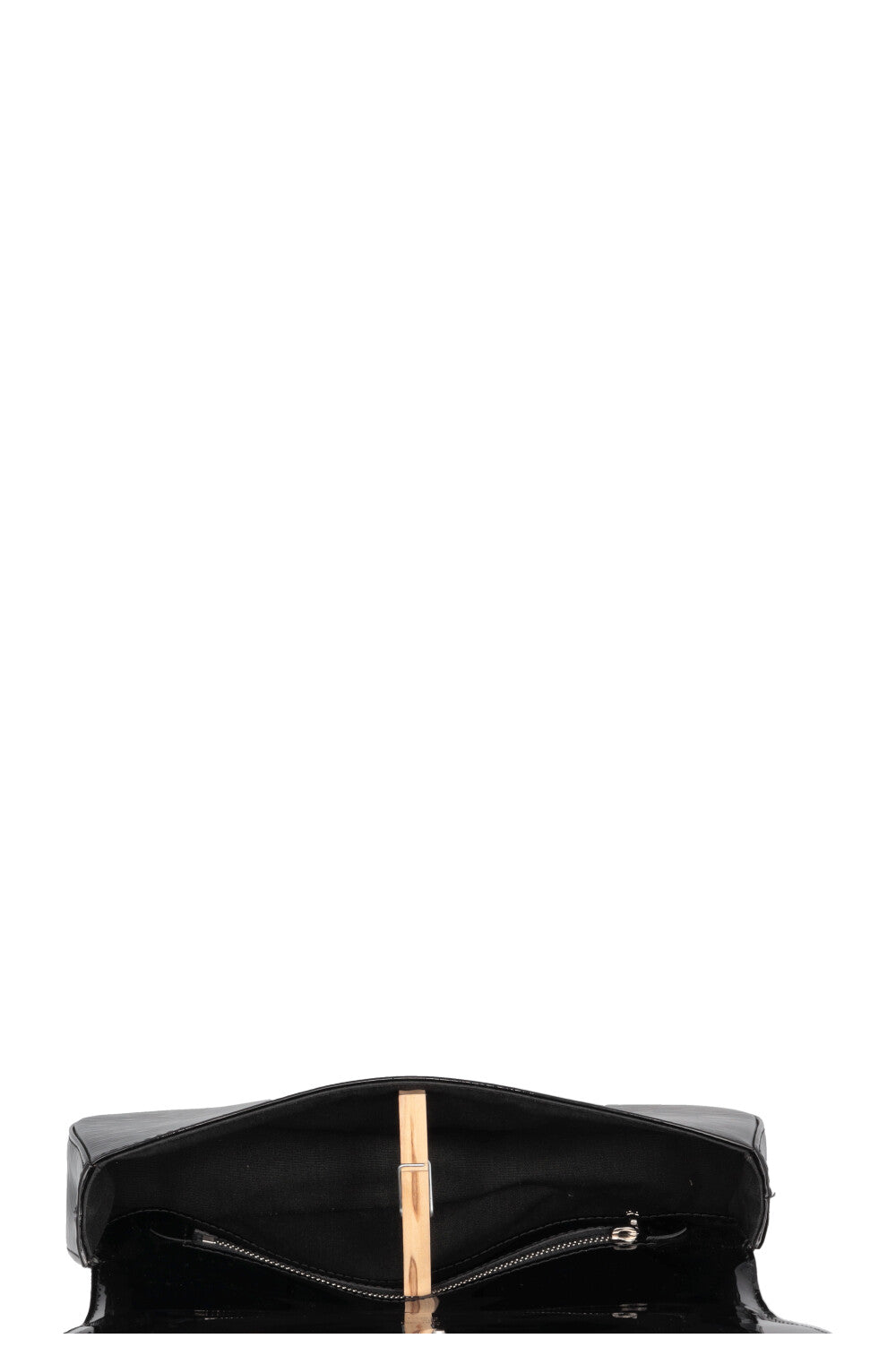 LOUIS VUITTON Sobe Clutch Epi Patent Black