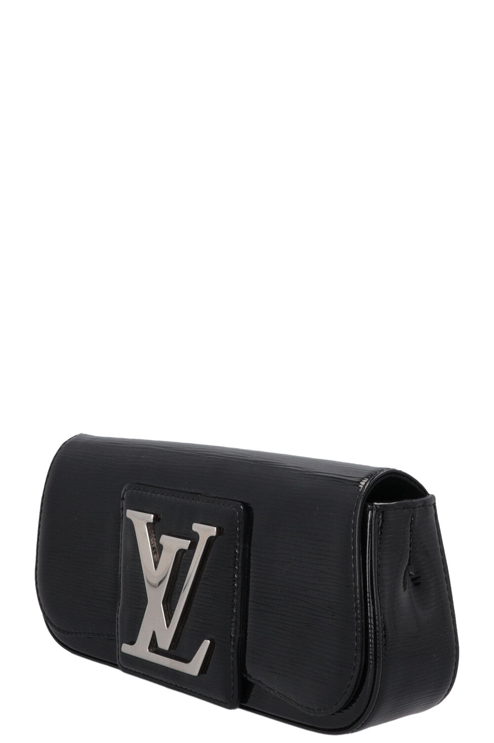 LOUIS VUITTON Sobe Clutch Epi Patent Black