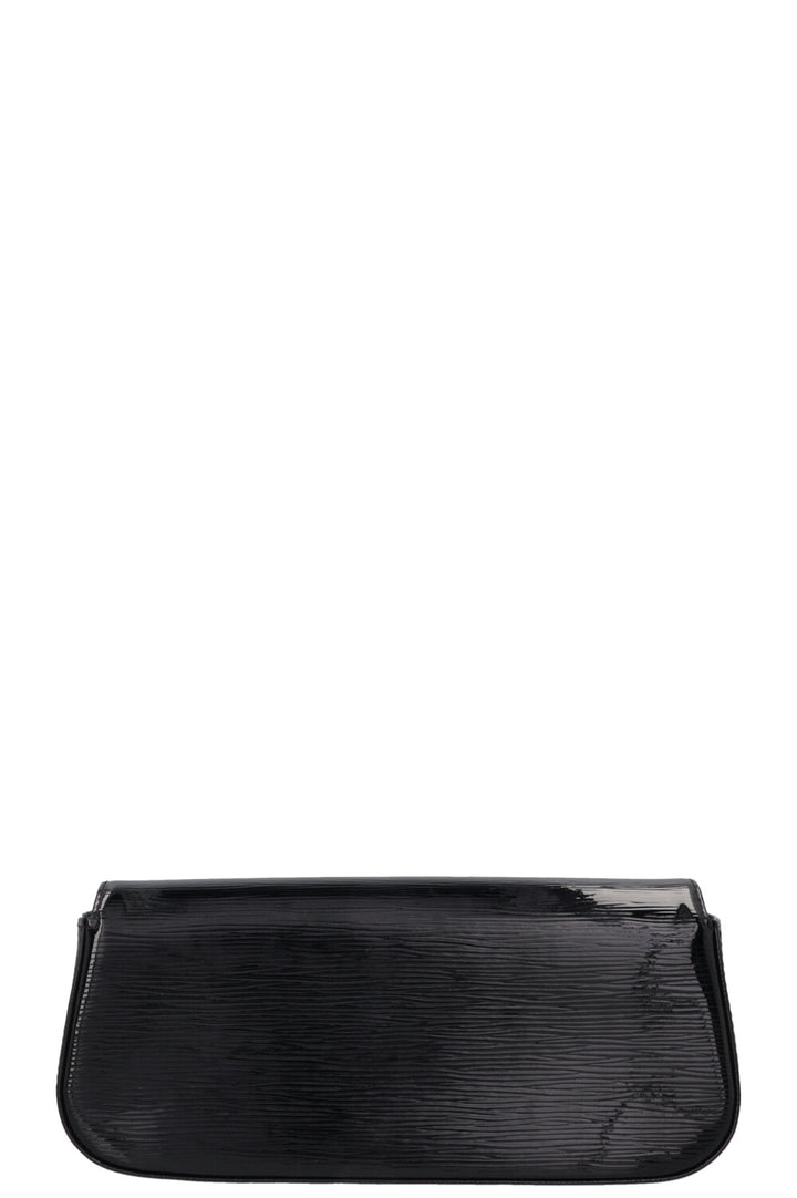 LOUIS VUITTON Sobe Clutch Epi Patent Black