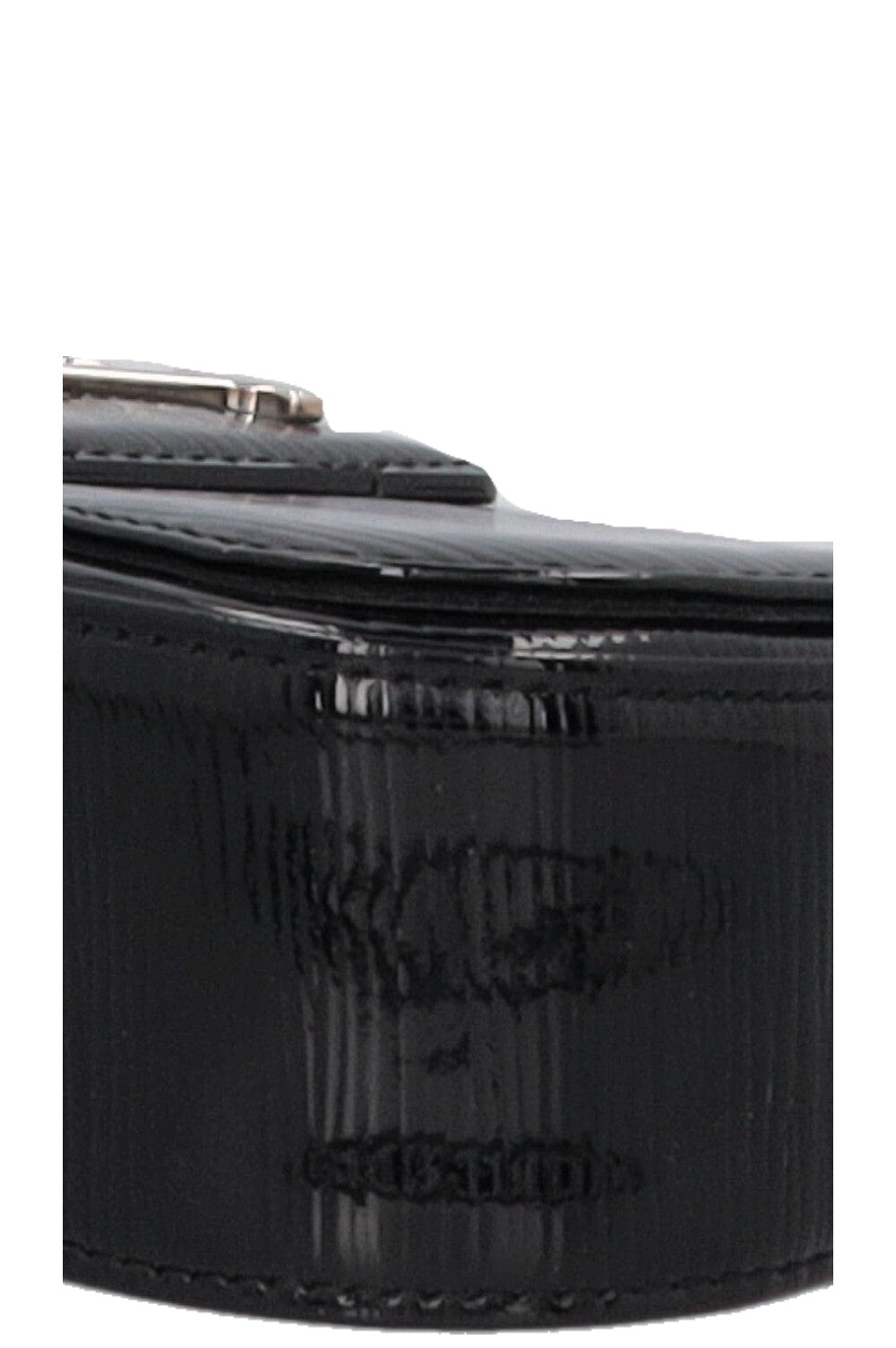 LOUIS VUITTON Sobe Clutch Epi Patent Black