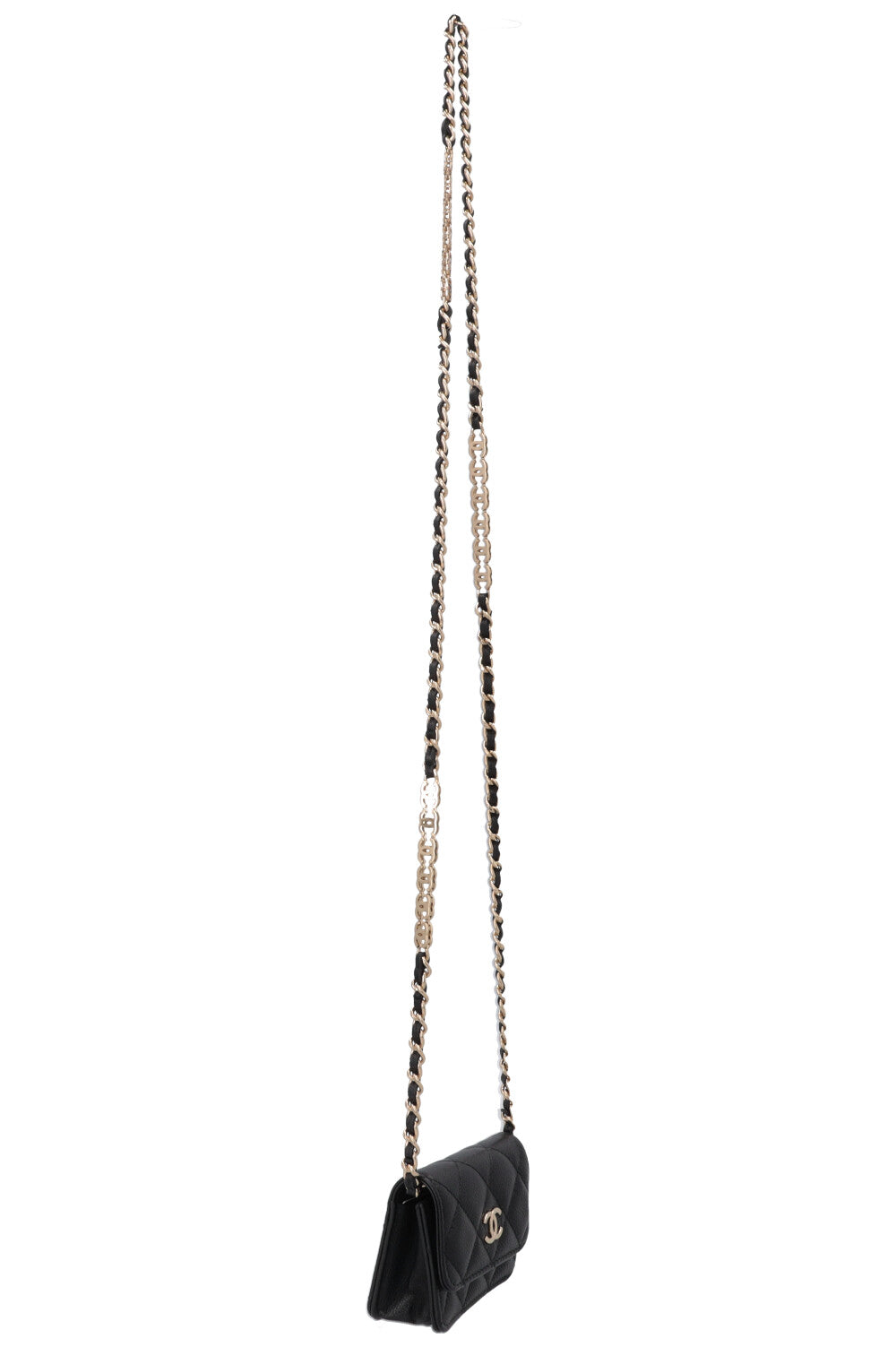 Sac à rabat CHANEL Micro Classic Noir Caviar
