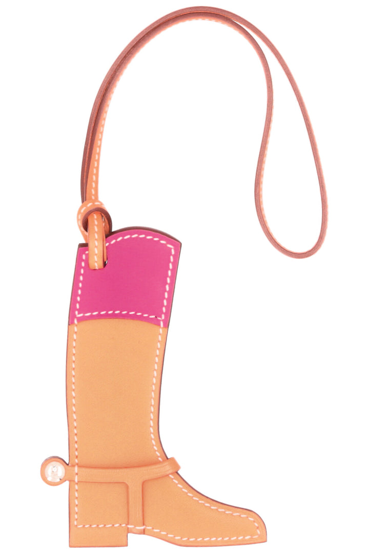 HERMÈS Paddock Butler Charm Box Brown Pink