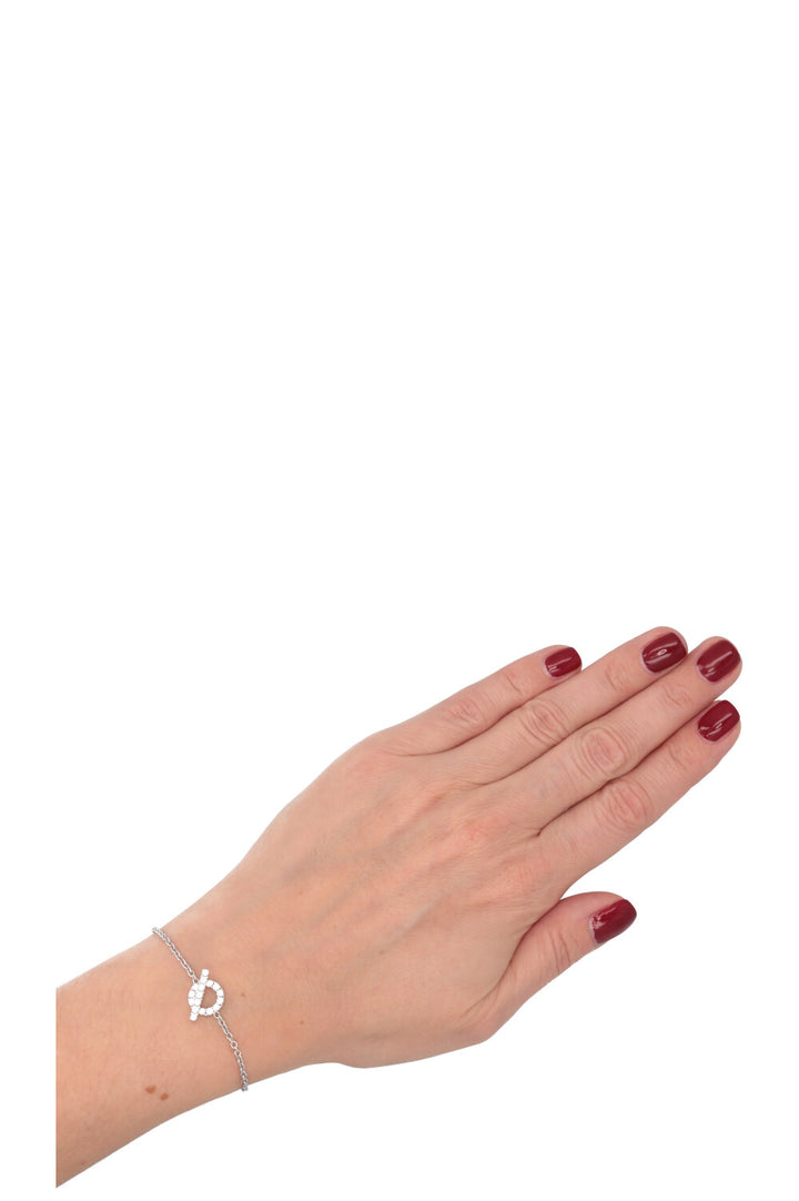 Bracelet HERMÈS Finesse Diamants Or blanc 18 carats