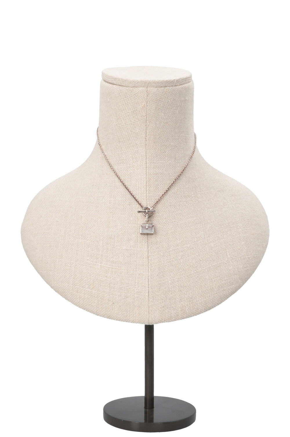 HERMÈS Amulette Kelly Necklace Silver