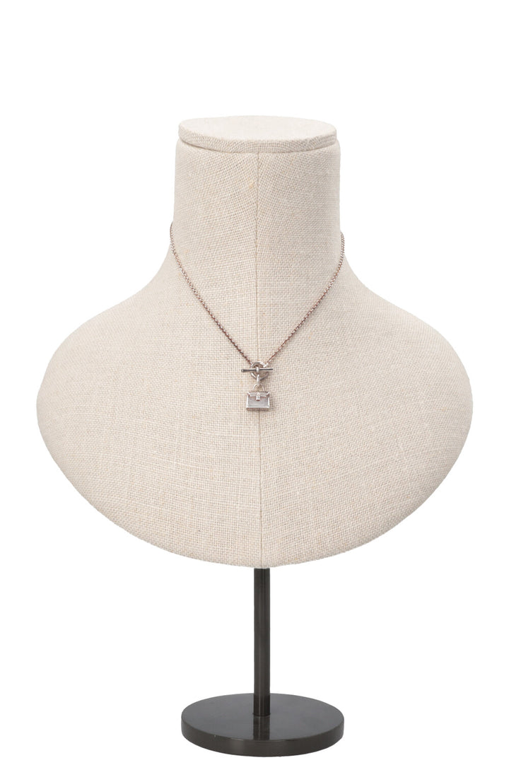 HERMÈS Amulette Kelly Necklace Silver