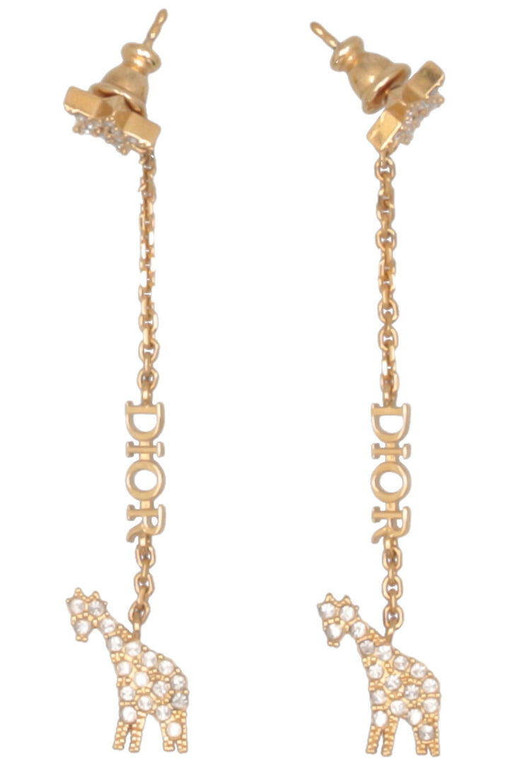 CHRISTIAN DIOR Diorable Giraffe Earrings Gold