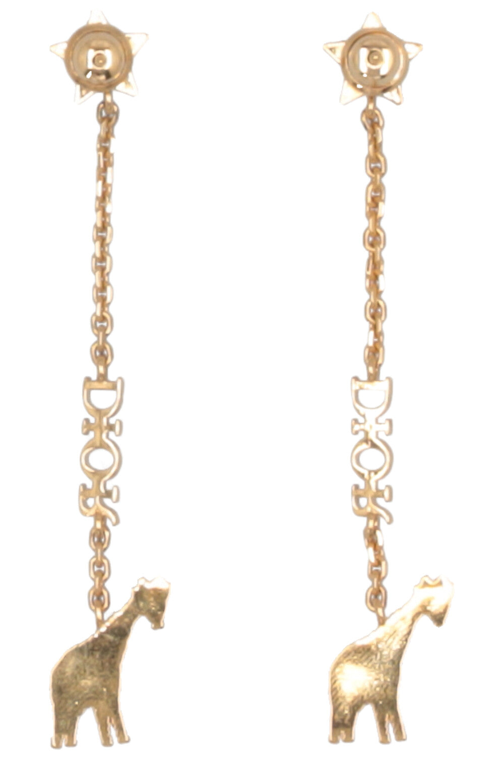 CHRISTIAN DIOR Diorable Giraffe Earrings Gold