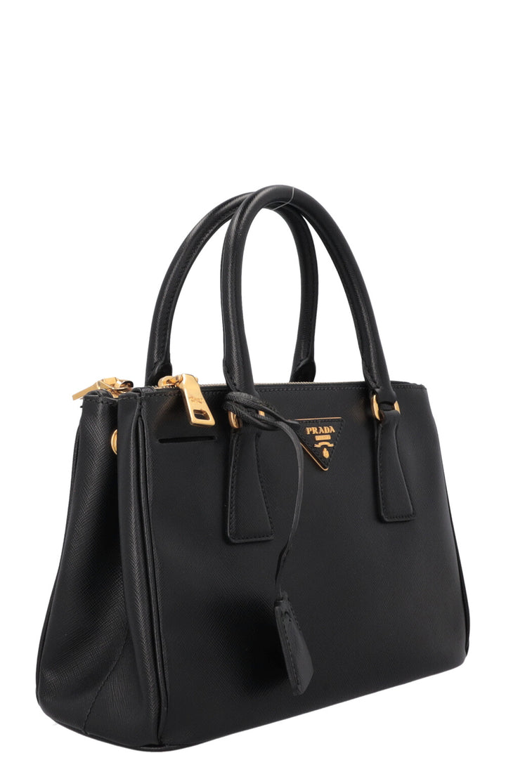 PRADA Small Galleria Tote Bag Black Saffiano