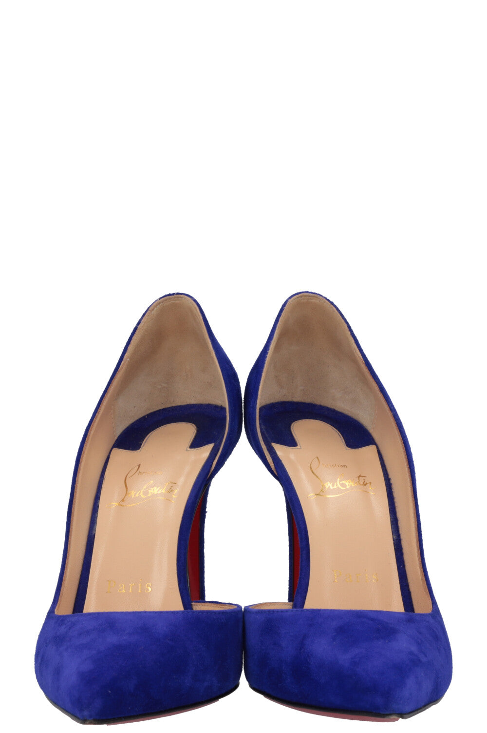 CHRISTIAN LOUBOUTIN Iriza 100 Heels Suede Blue
