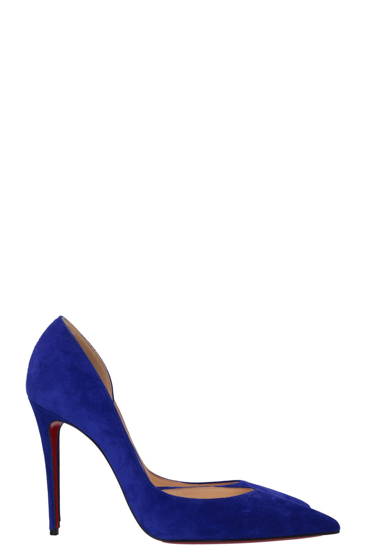 CHRISTIAN LOUBOUTIN Iriza 100 Heels Suede Blue