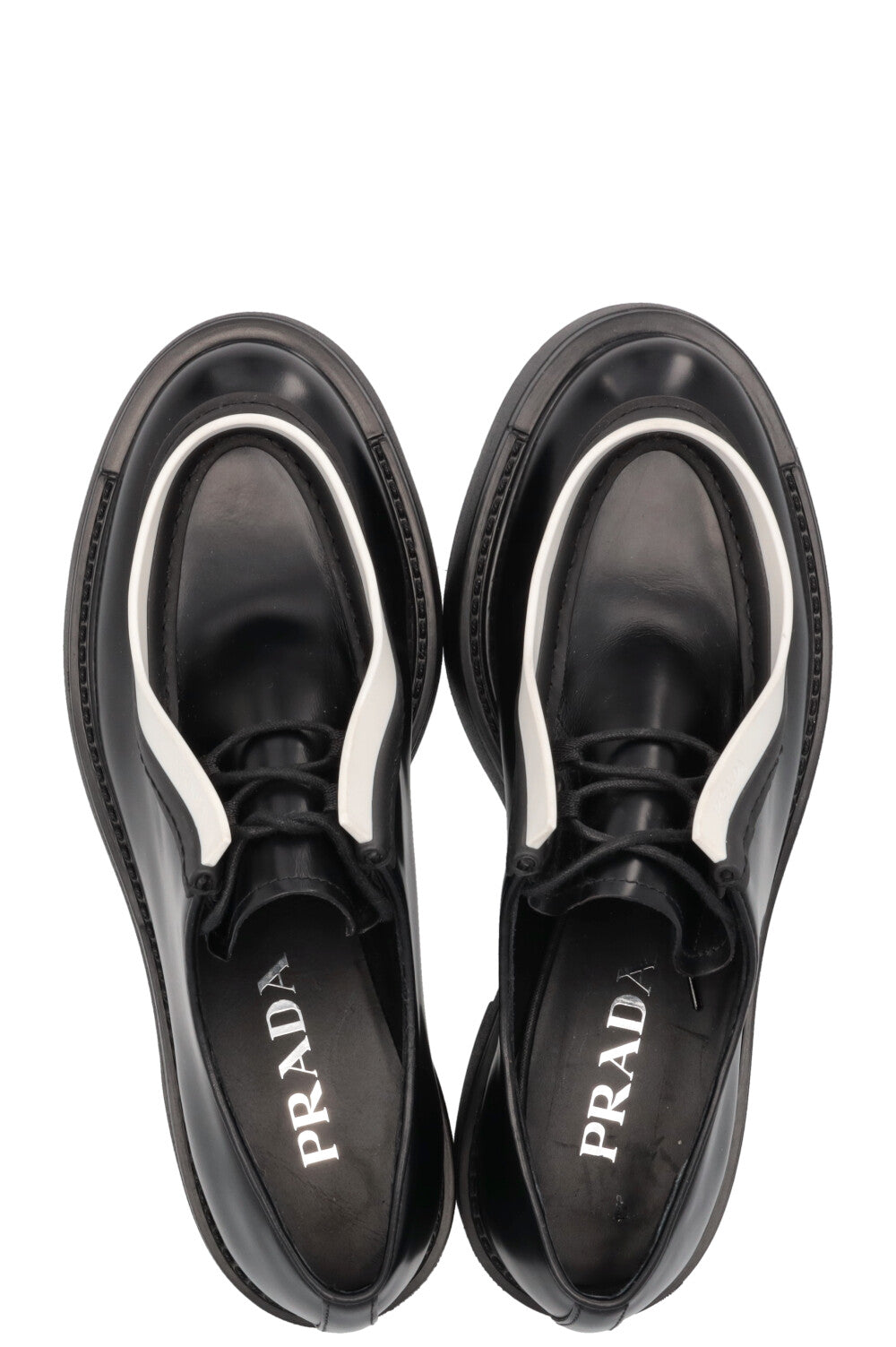 PRADA Diapason Opaque Derby Leather Black