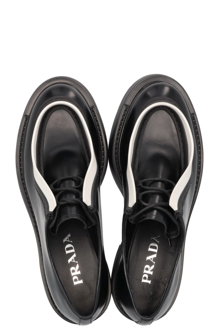 PRADA Diapason Opaque Derby Leather Black