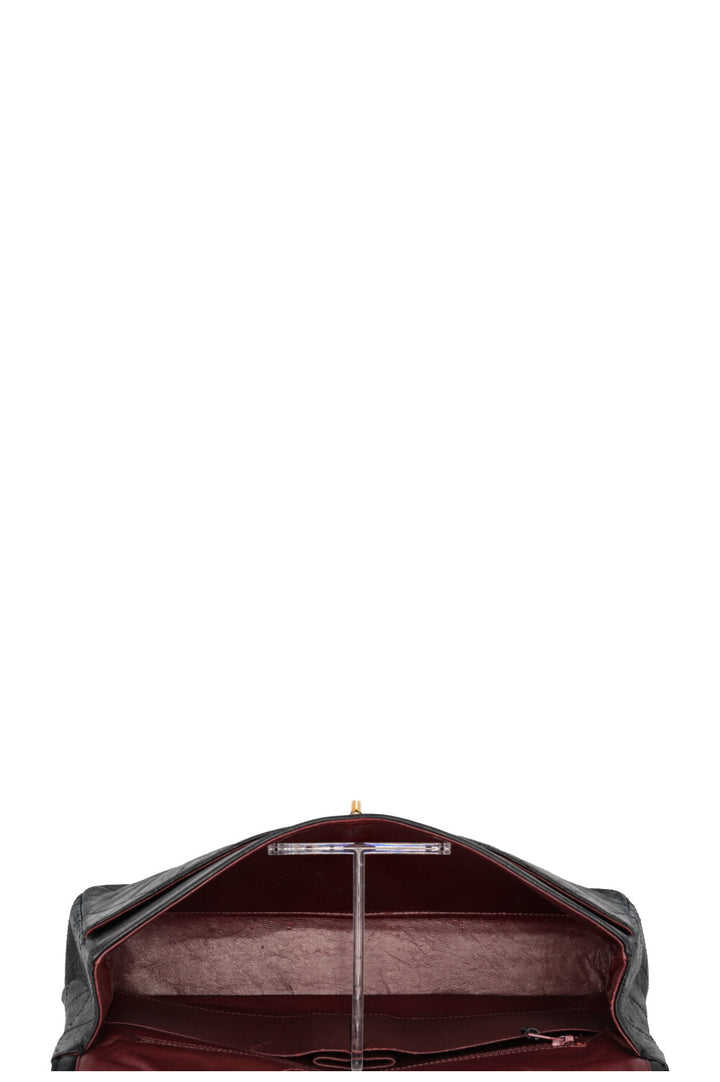 CHANEL Vintage Paris Two Tone CC Flap Bag Black
