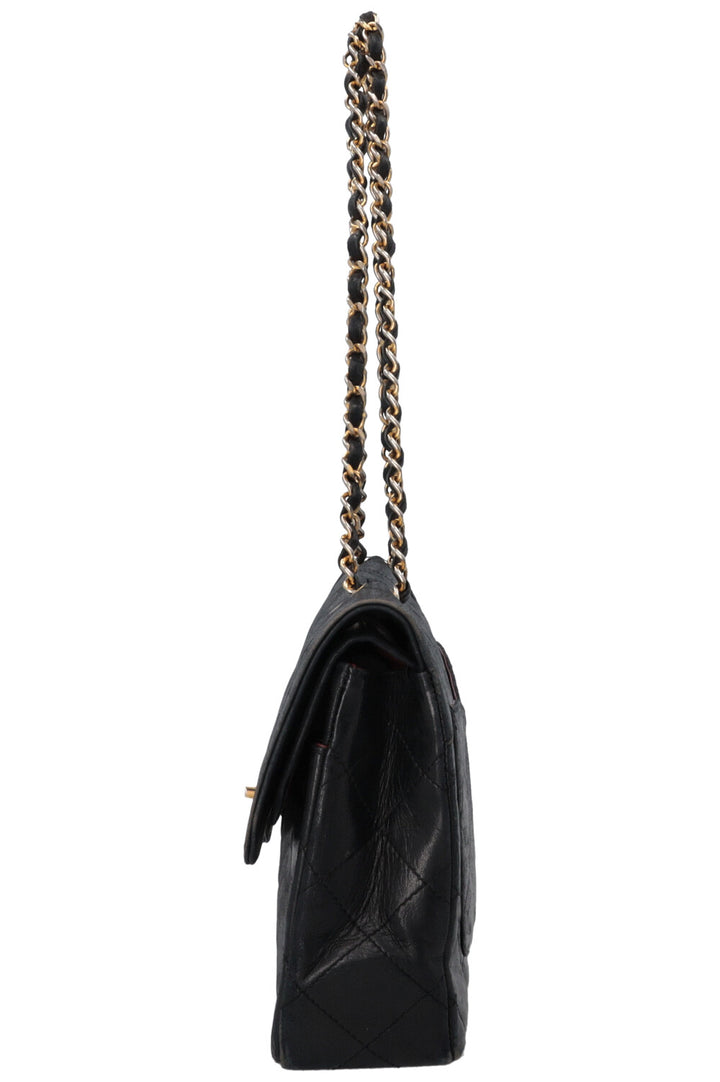 CHANEL Vintage Paris Two Tone CC Flap Bag Black