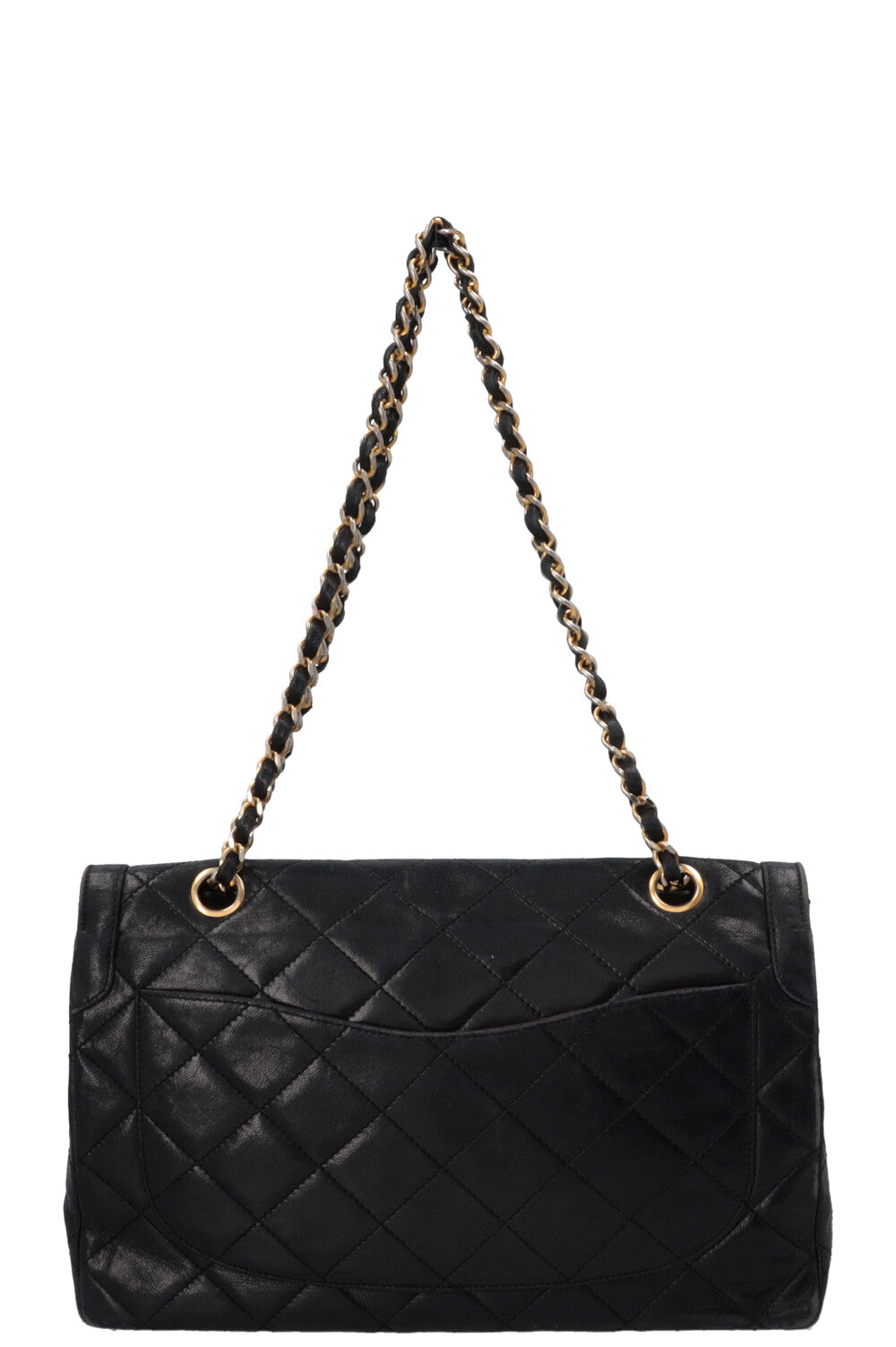 CHANEL Vintage Paris Two Tone CC Flap Bag Black