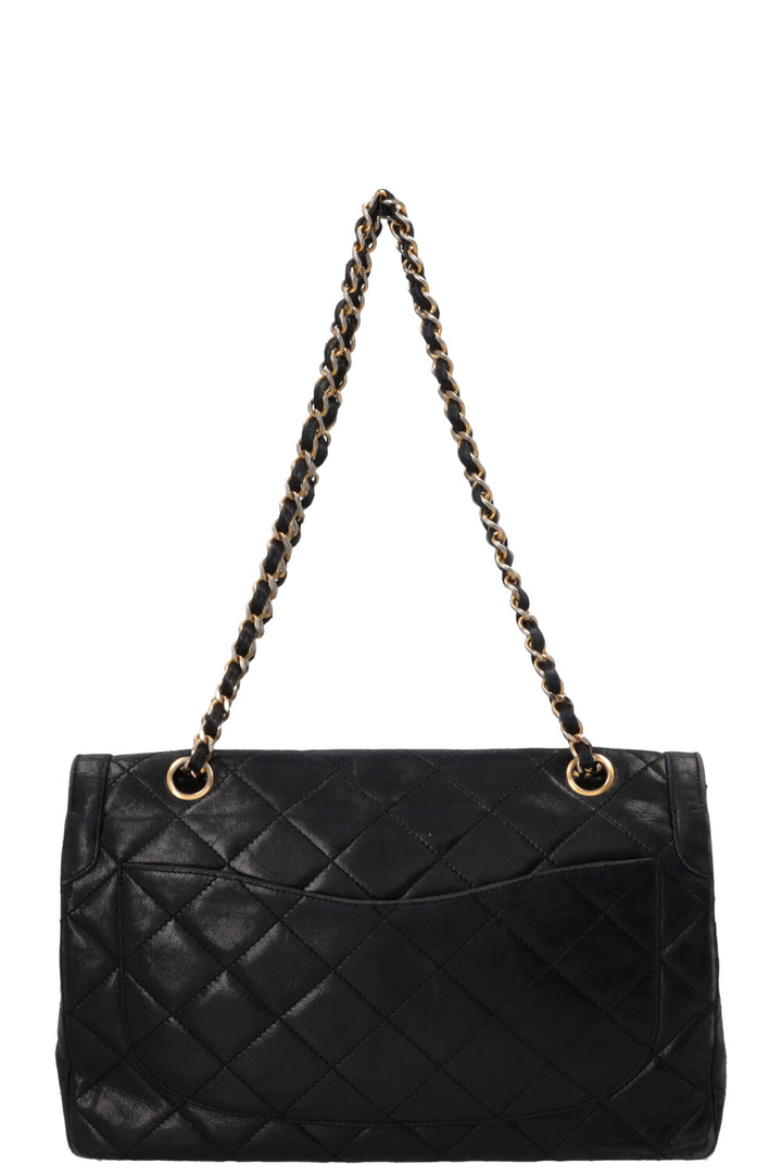 CHANEL Vintage Paris Two Tone CC Flap Bag Black