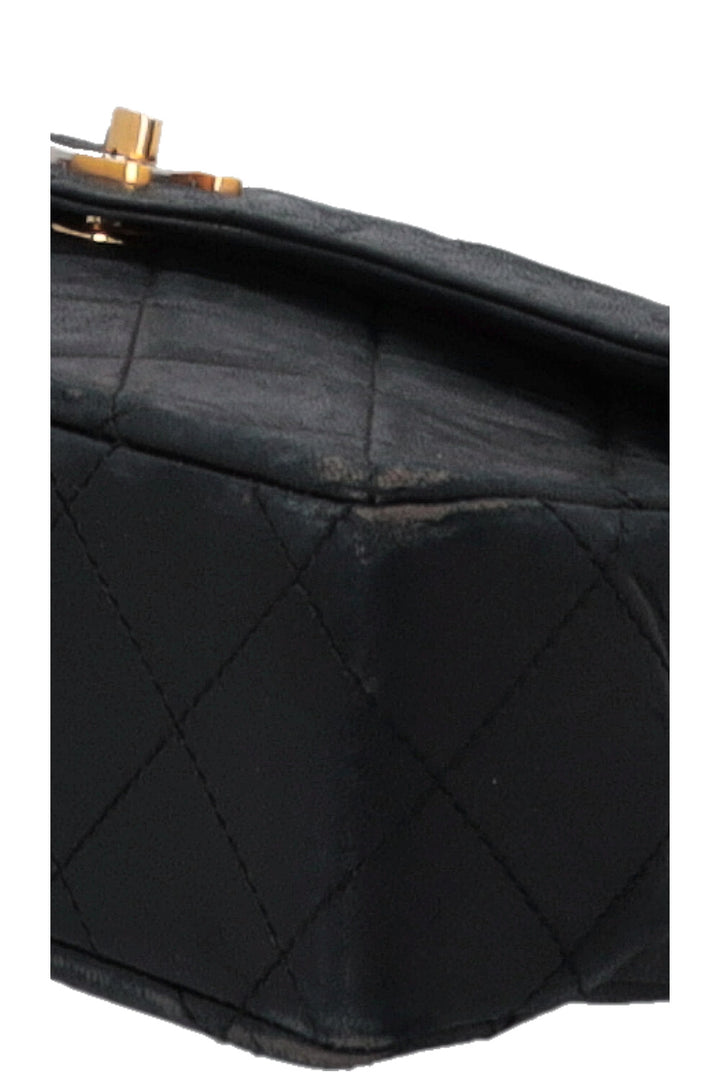 CHANEL Vintage Paris Two Tone CC Flap Bag Black