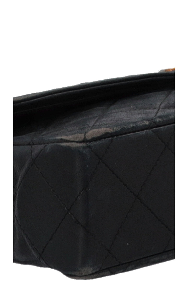 CHANEL Vintage Paris Two Tone CC Flap Bag Black