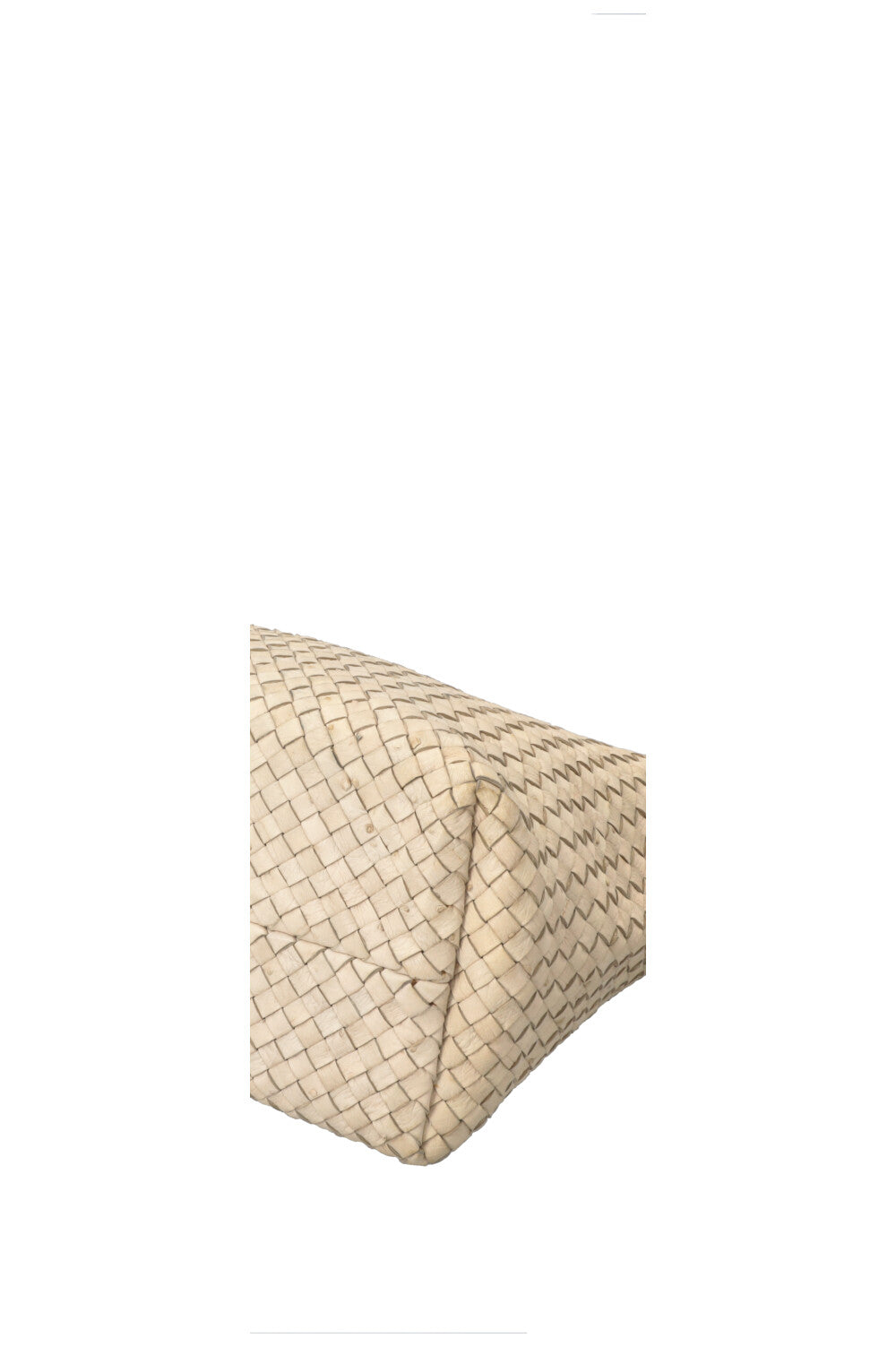 BOTTEGA VENETA Medium Ostrich Cabat Bag Beige