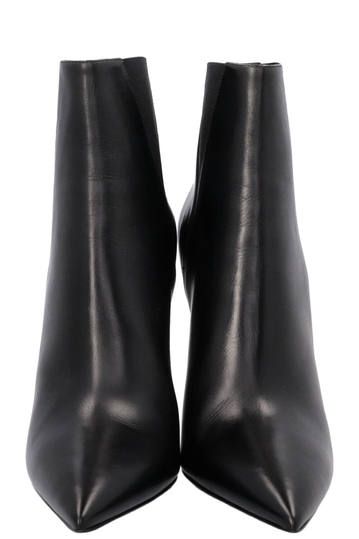 SAINT LAURENT Kiki Ankle Boots Leather Black