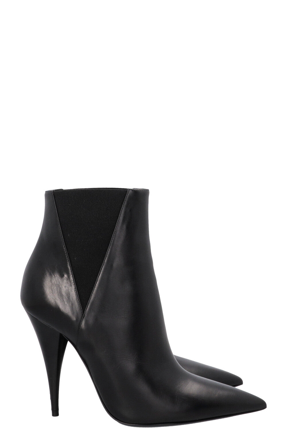 SAINT LAURENT Kiki Ankle Boots Leather Black