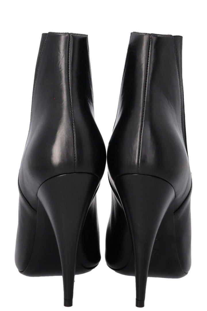 SAINT LAURENT Kiki Ankle Boots Leather Black