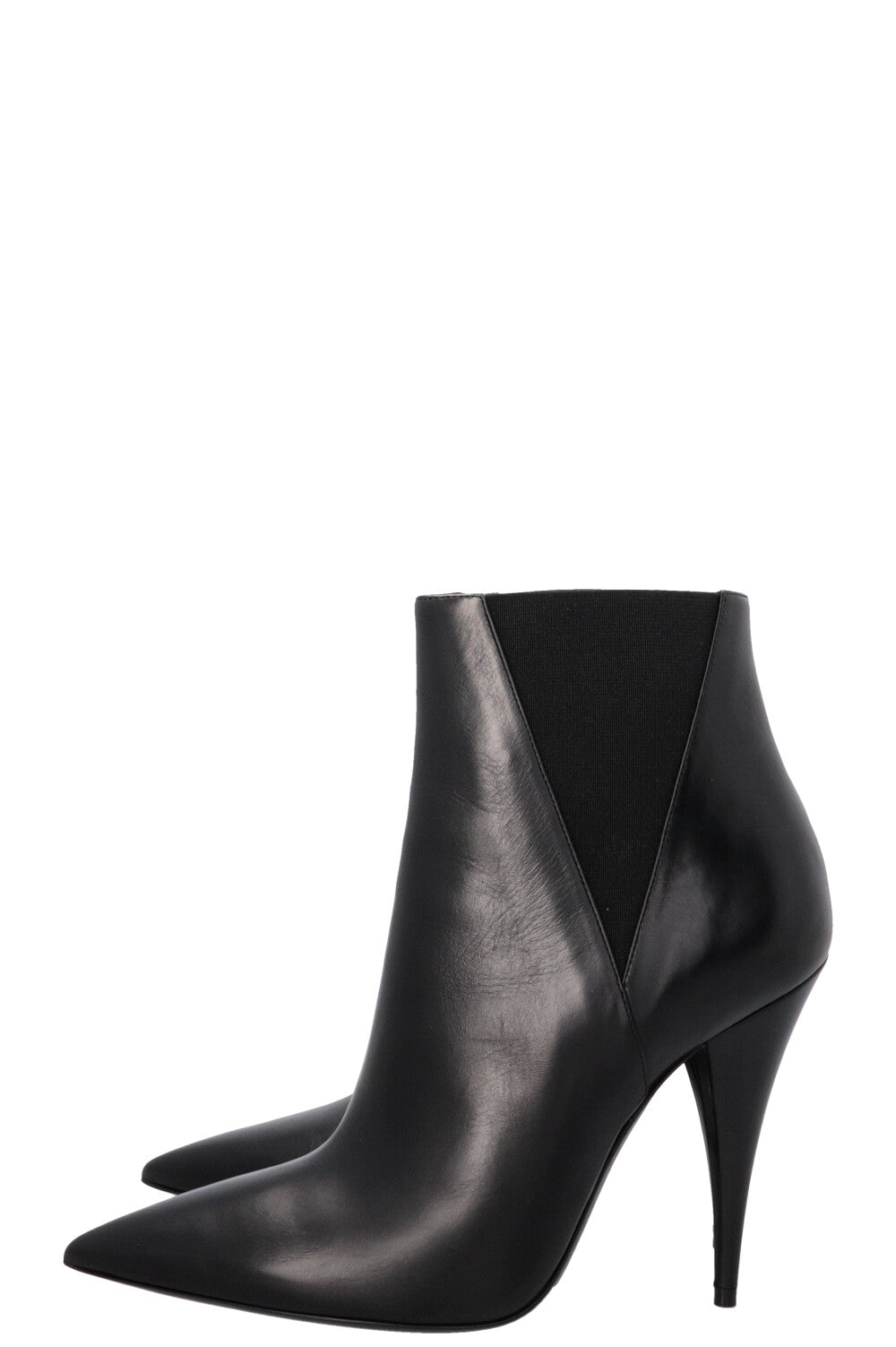 SAINT LAURENT Kiki Ankle Boots Leather Black