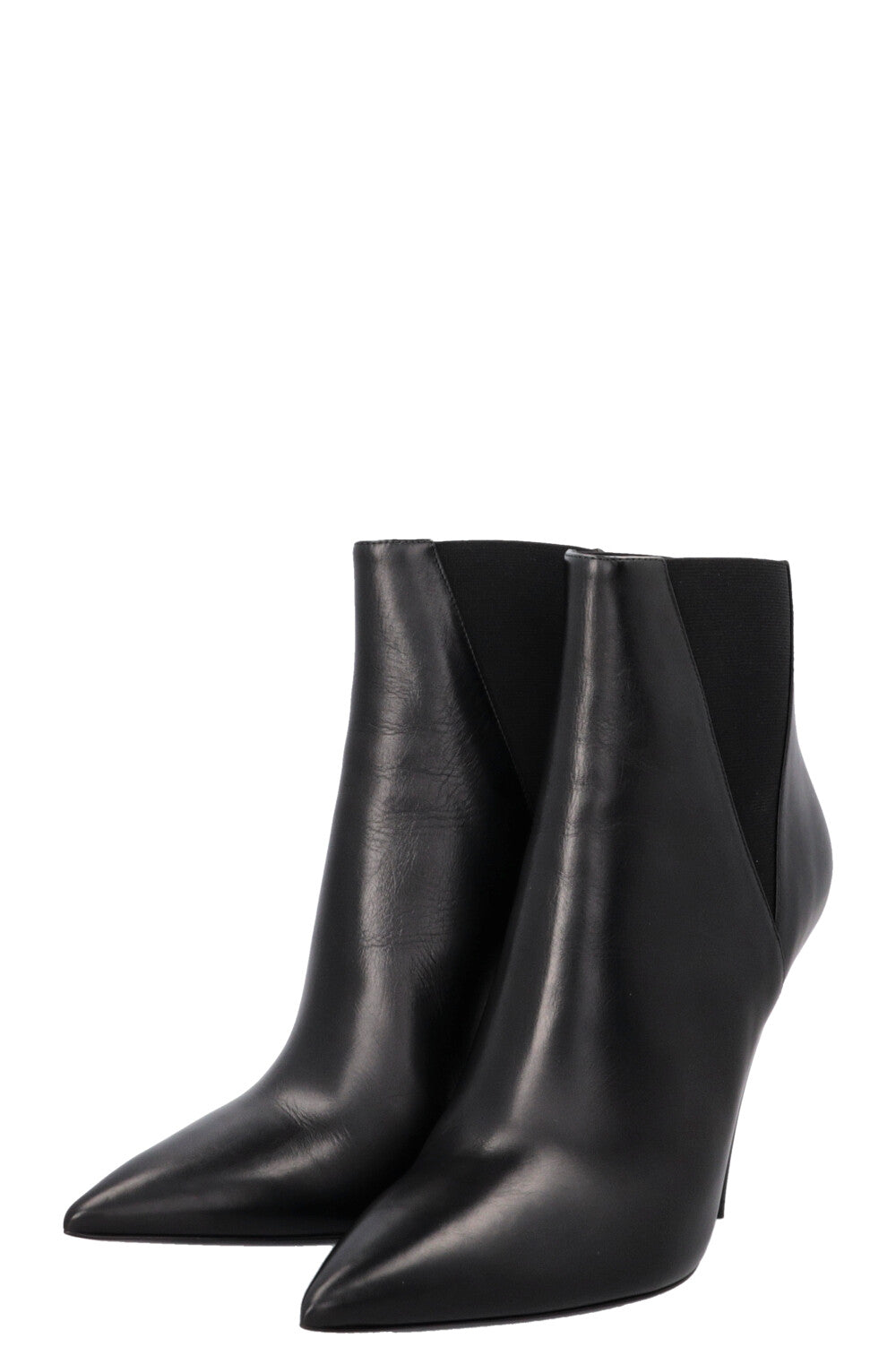 SAINT LAURENT Kiki Ankle Boots Leather Black