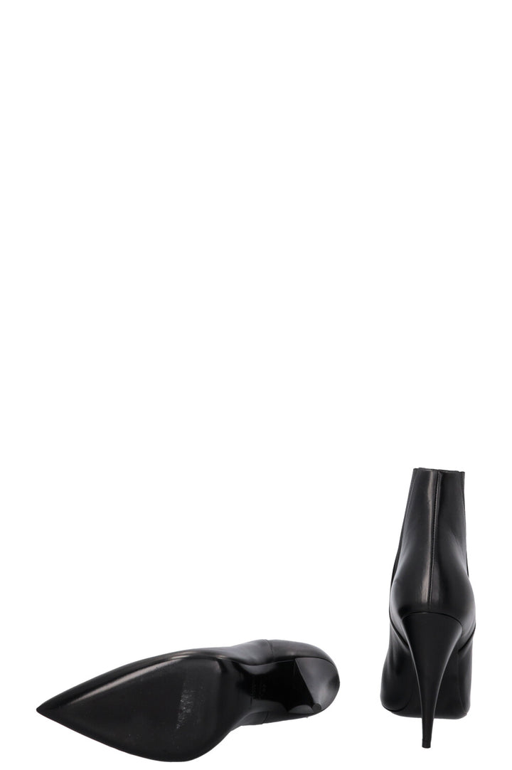 SAINT LAURENT Kiki Ankle Boots Leather Black