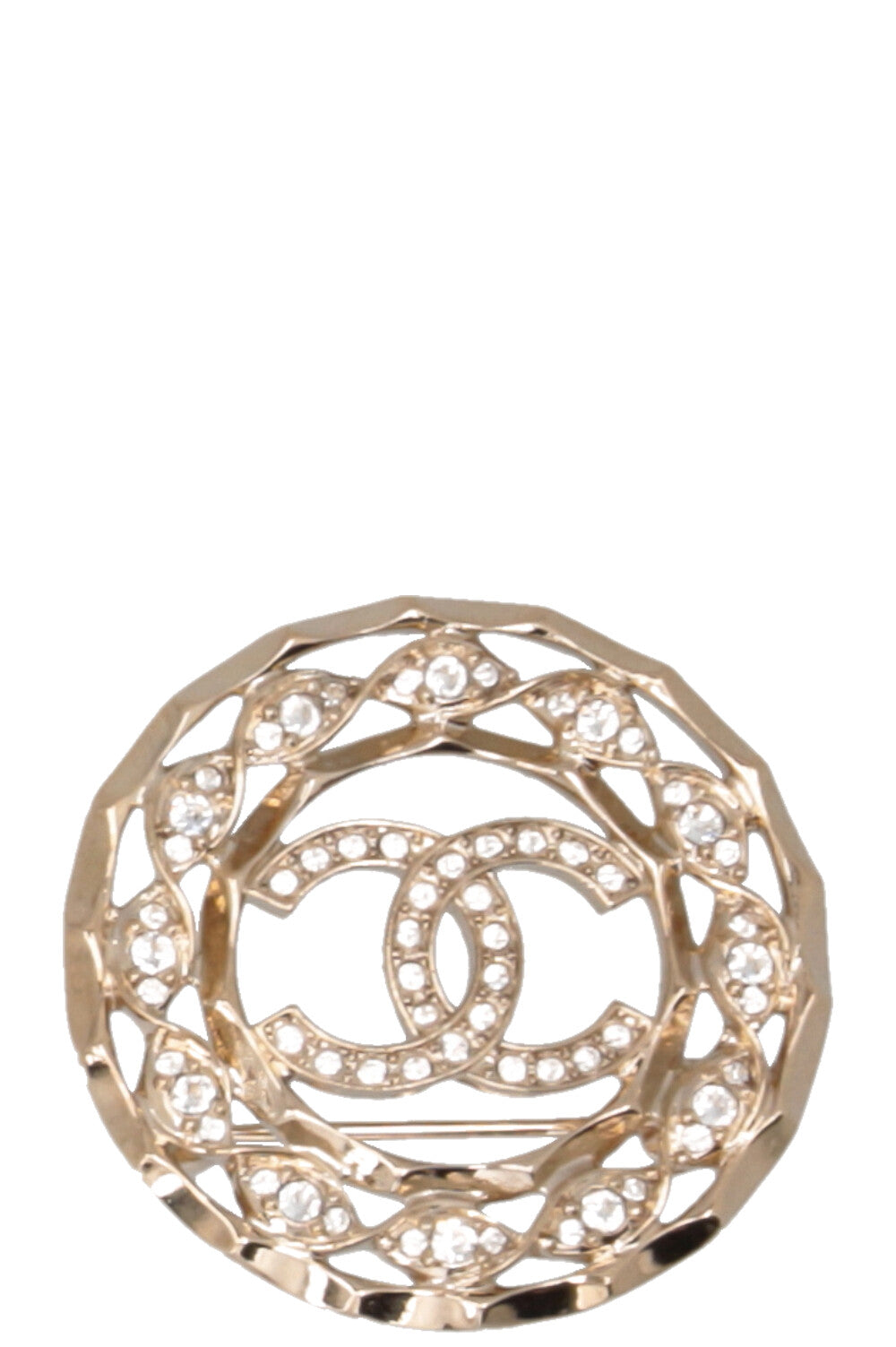 CHANEL 2024 CC Brooch Crystals Gold