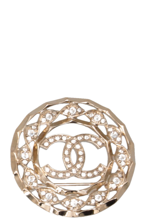 CHANEL 2024 CC Brooch Crystals Gold